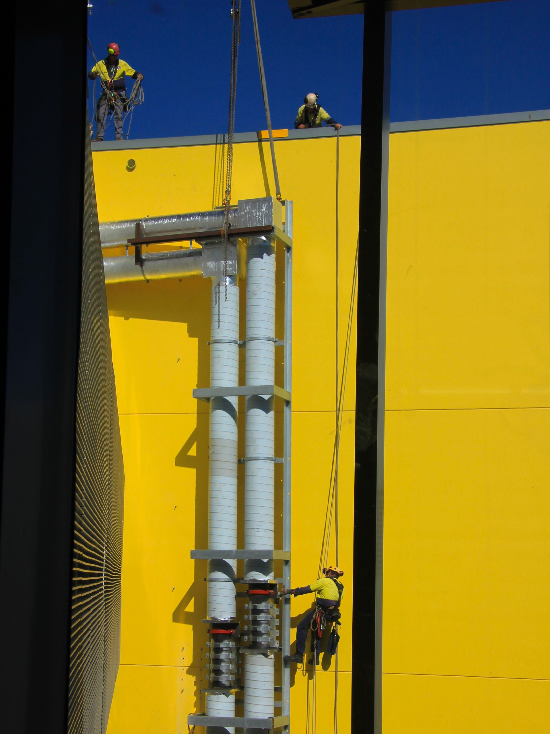 Visual inspection on a radome.