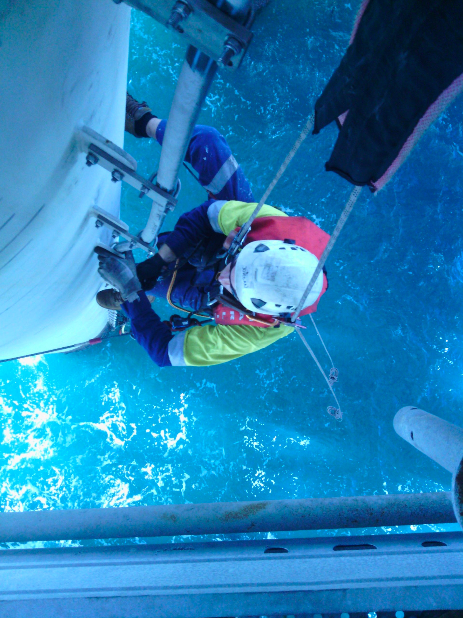 Visual inspection on a radome.